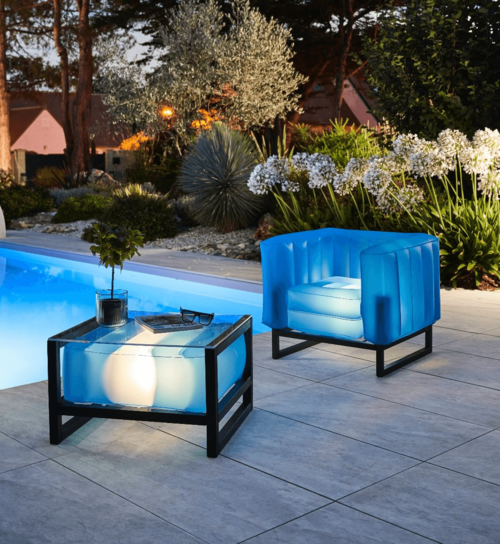 Yomi Eco-Friendly Illuminated Armchair With Aluminium Frame