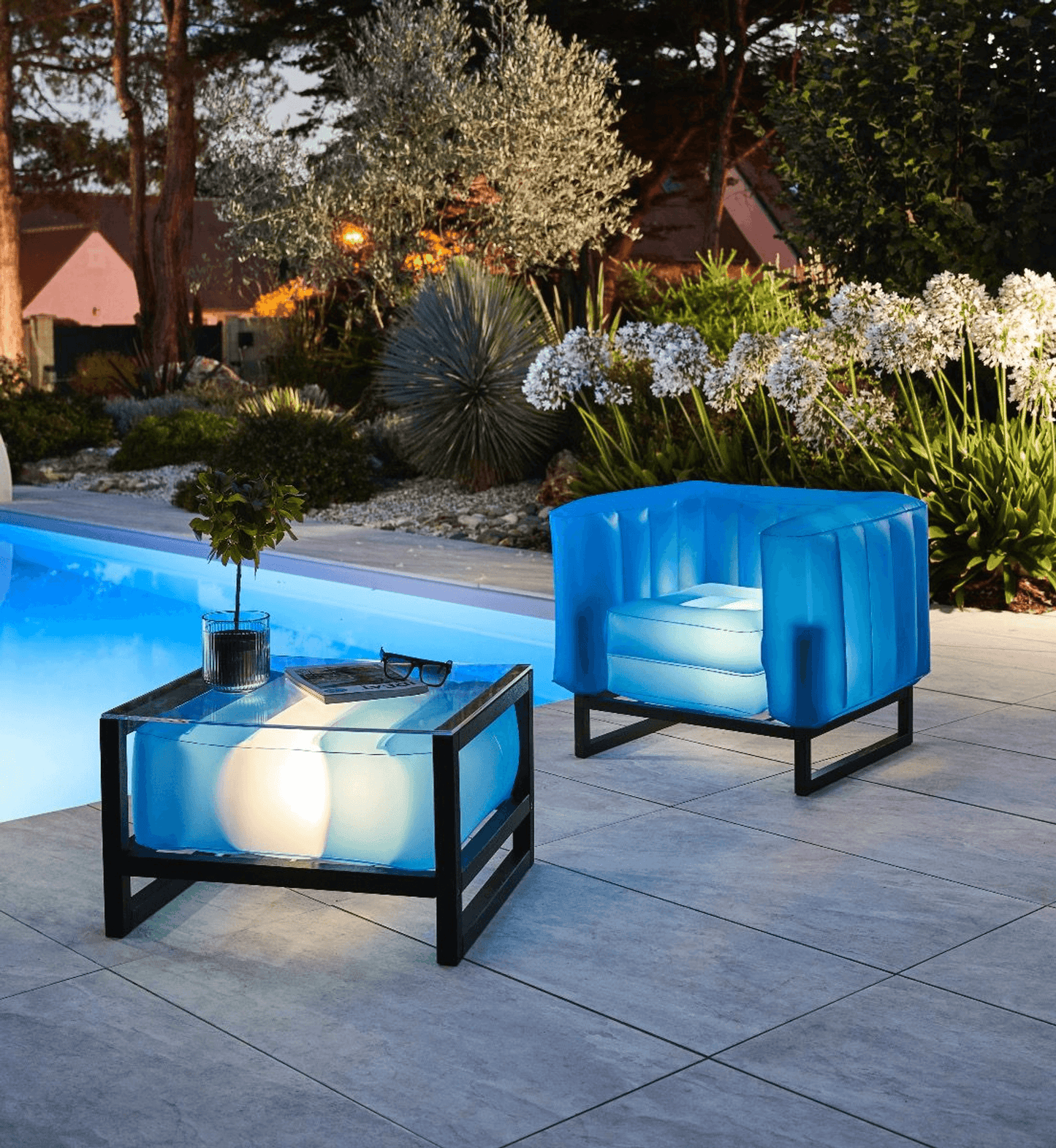 Yomi Eco-Friendly Illuminated Armchair With Aluminium Frame