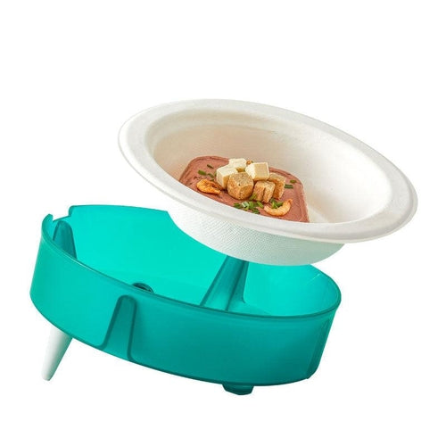 Innovative sustainable cat and dog bowls with a unique design for easy feeding
