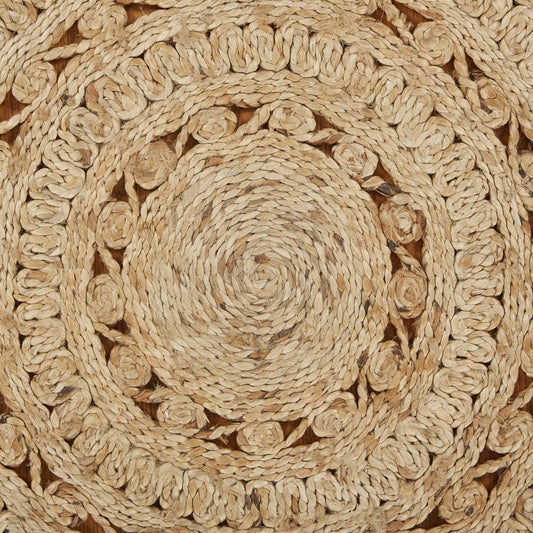 6' Natural Jute Hand Braided Round Rug